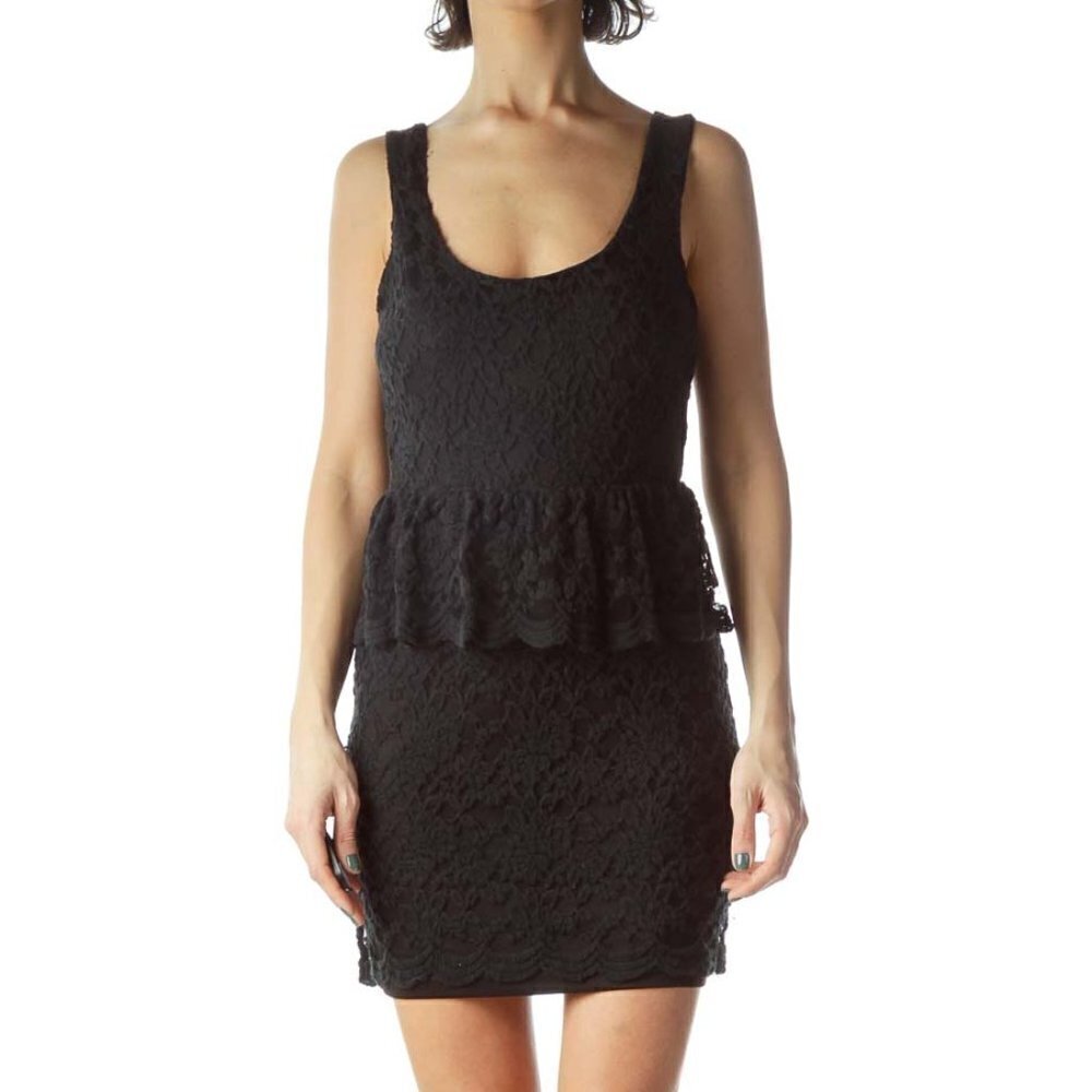 Pins and Needles Black Open-Back Lace Dress - Picture 1 of 3